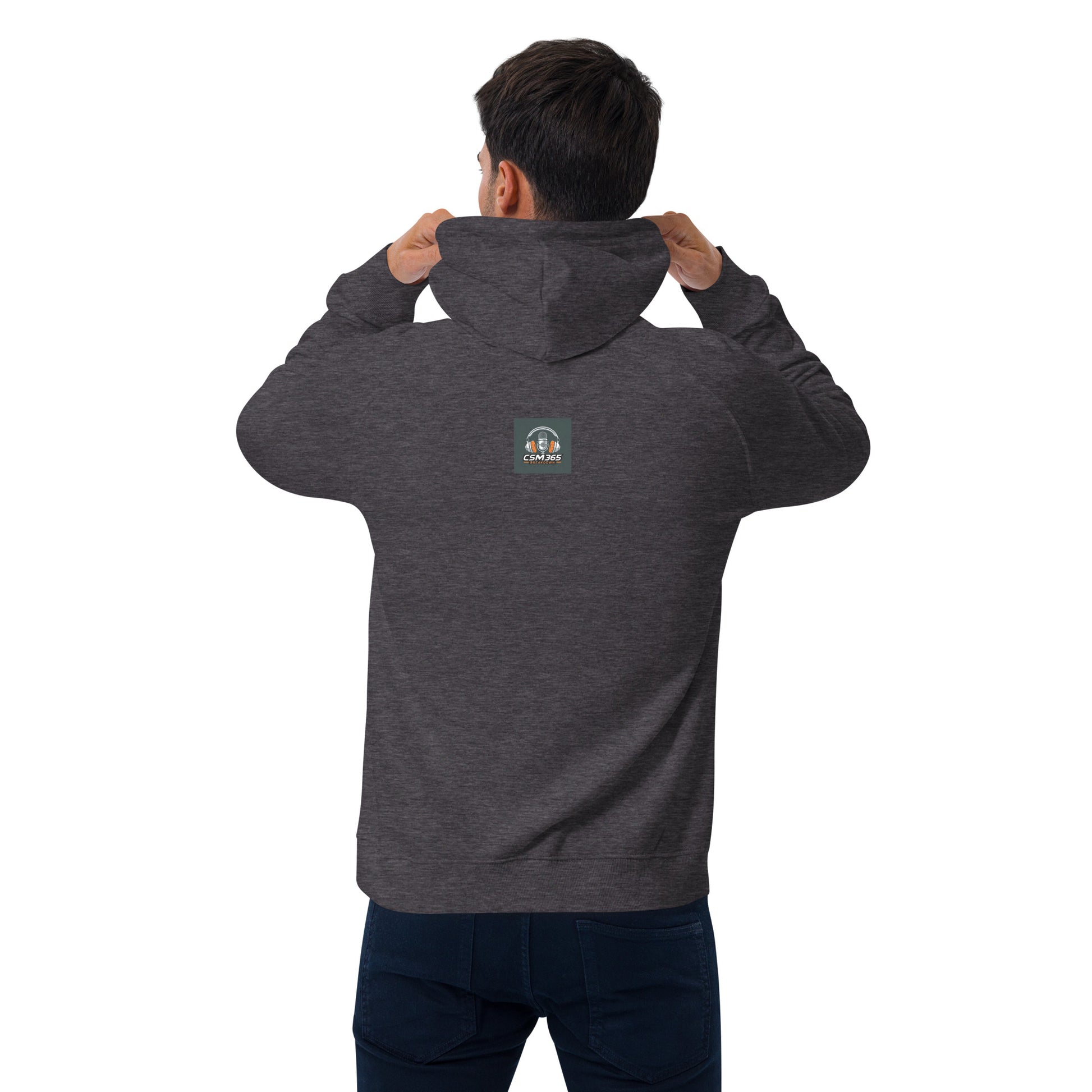 Stylish and comfy, the CSM365 Blackout Clutch Hoodie features a relaxed fit in charcoal melange for versatile outfits.