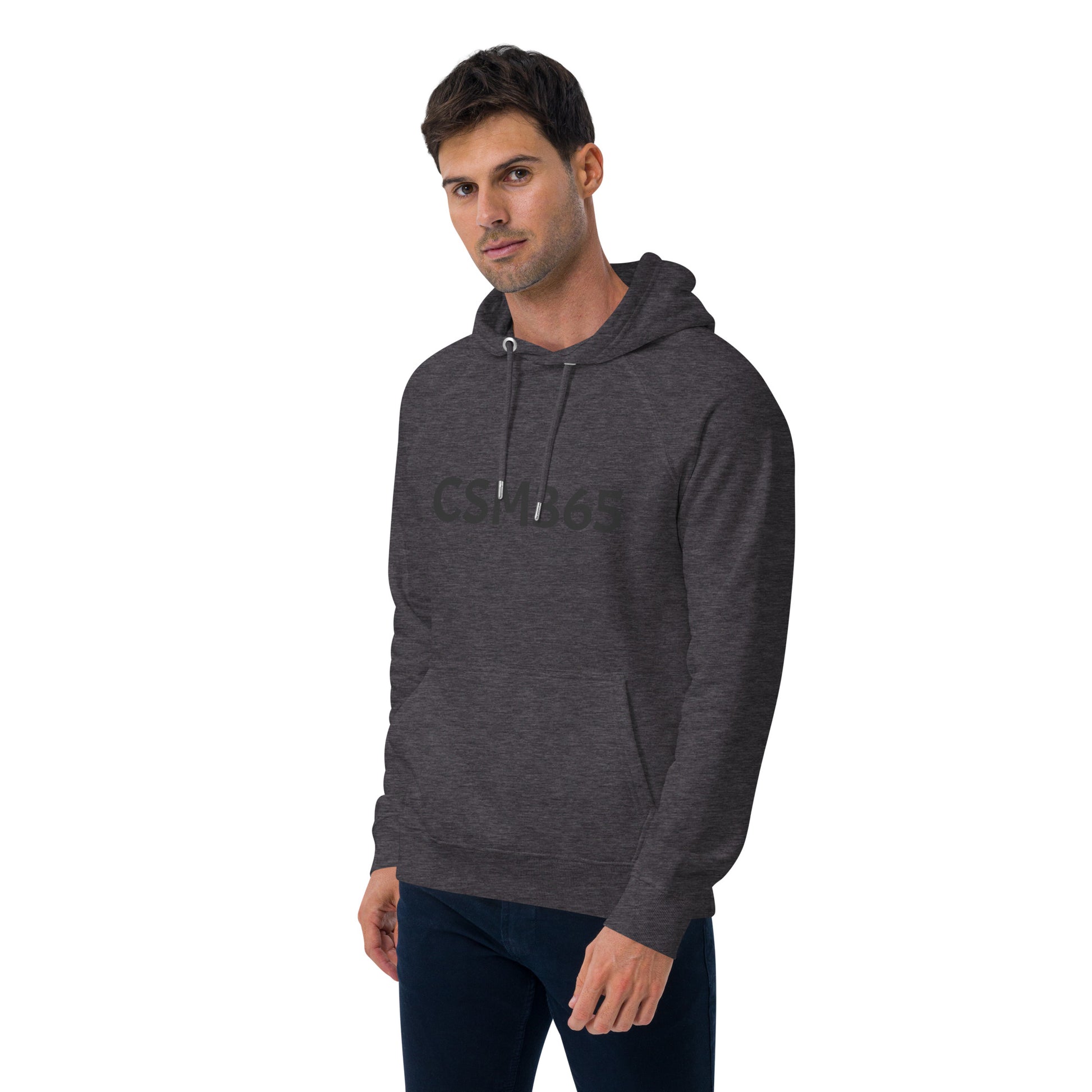 CSM365 Blackout Clutch Hoodie in charcoal melange, combining style and comfort for any casual outfit.
